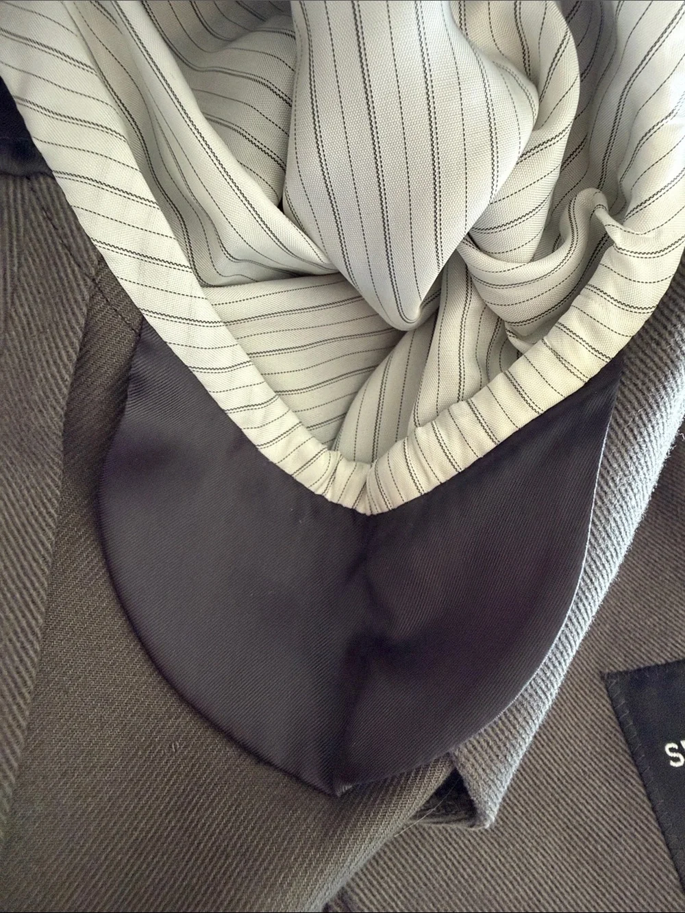 Spier & Mackay Tessuti di Sondrio Grey Cotton Twill Blazer Sport Coat Jacket 42
